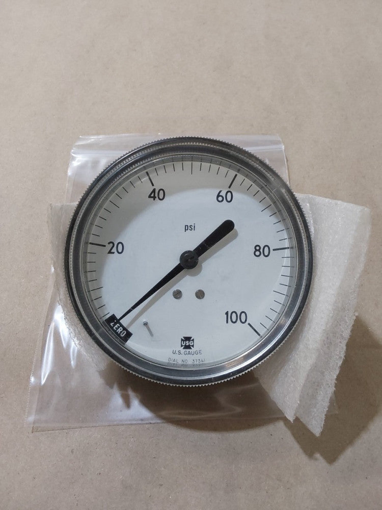 AMETEK USG US Gauge Pressure 37341  3.5" Dial Face  0-100 PSI - New Old Stock