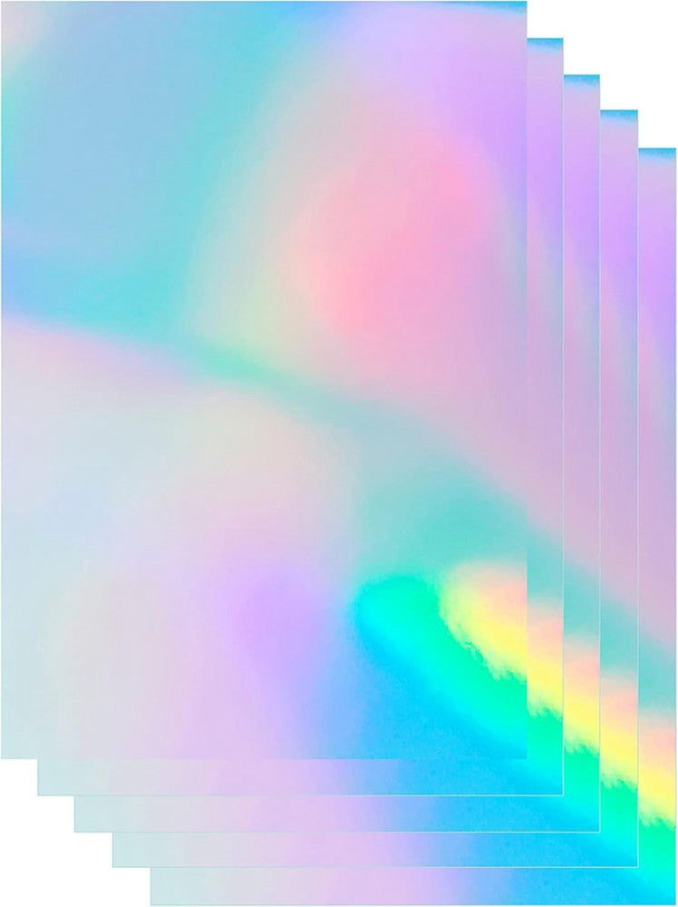20 Sheets Holographic Sticker Paper 8.5x11 Inch Printable Waterproof rainbow 