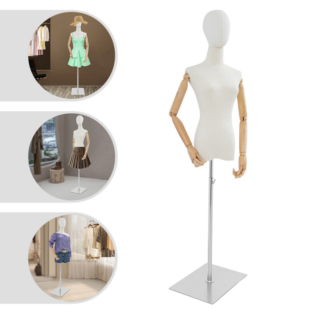 Female Mannequin Female Dress Form Display Adjustable Height Female Mannequin