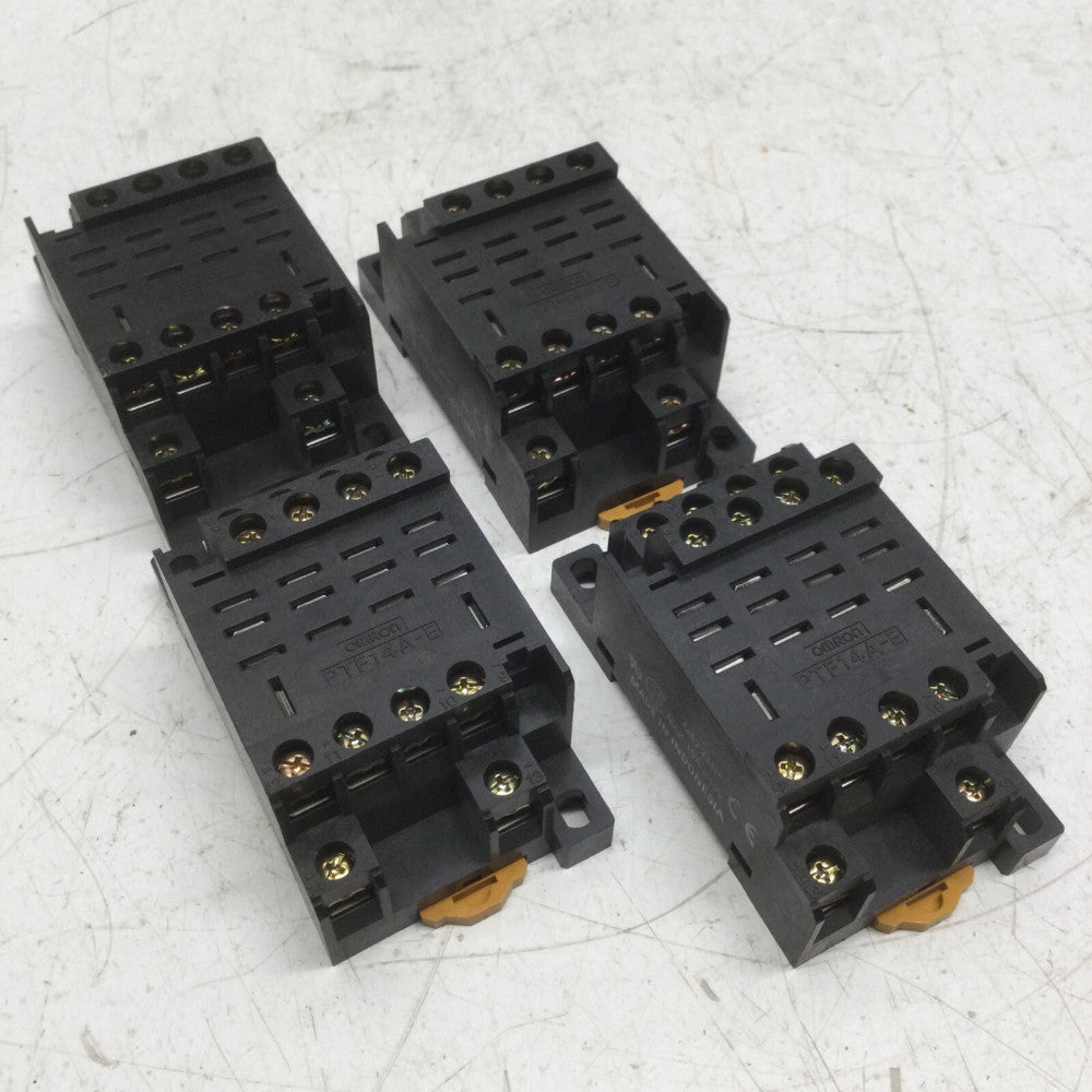 OMRON PTF14A-E 14 Blade Pin Relay Socket, 10A 240V Max (LOT of 4)