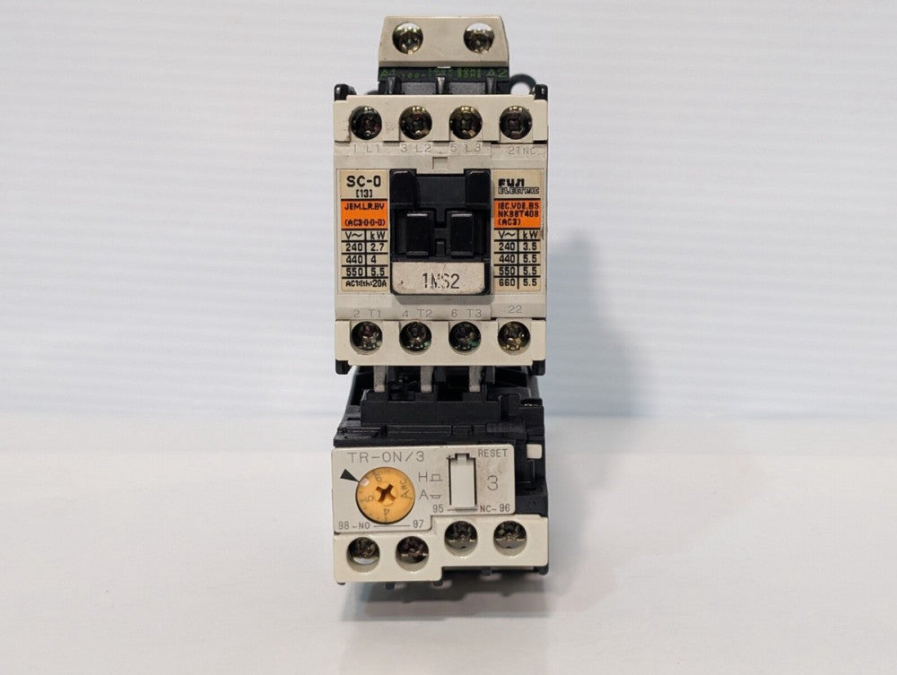 Fuji Electric SC-0(13) SC13AA Magnetic Contactor 1MS2 240-660V, 2.7-5.5Kw, used