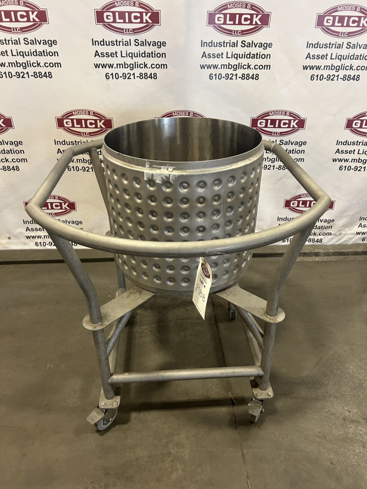Levtech ATMI Stainless Steel 100L Jacketed Portable LevMixer Bag Mixing Tank