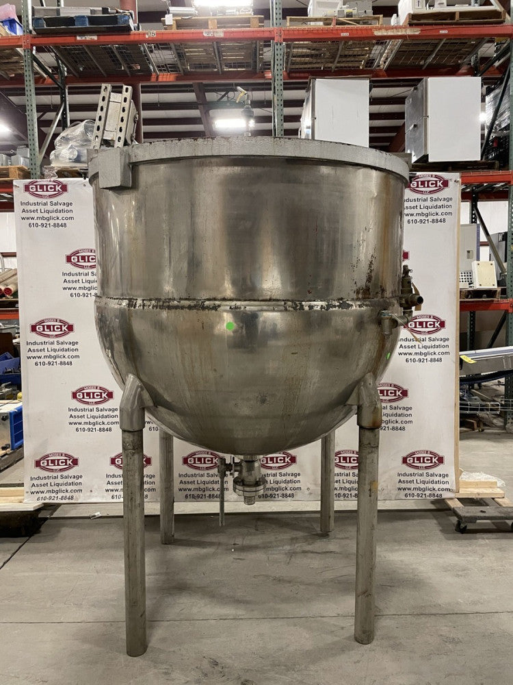 Groen N-500-SP 500 Gallon Stainless Steel Steam-Jacketed Kettle 125psi