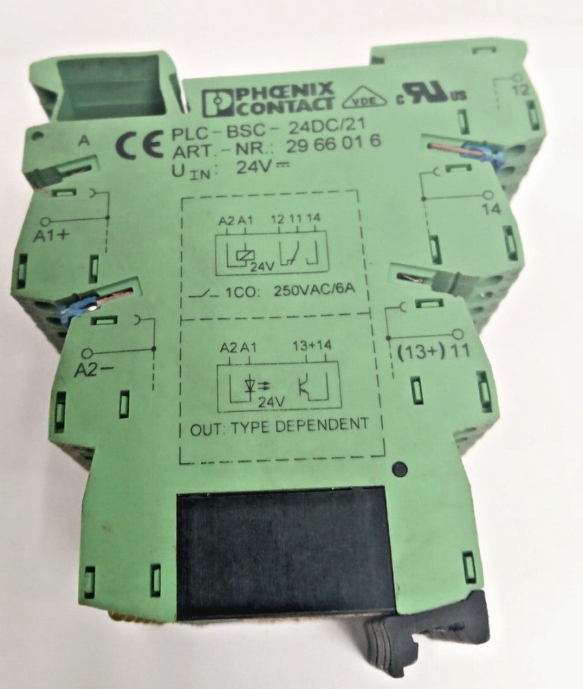 PHOENIX CONTACT ART-NR.2966618 MINIATURE SOLID STATE PLUG IN RELAY 24V DC 6 AMP