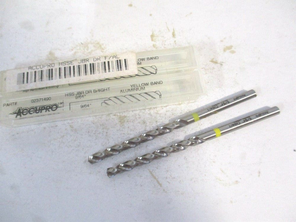 (1AQ0357-AC) 9/64" x 70mm OAL 130° Vanadium HSS Spiral Jobber Drill - Qty 2