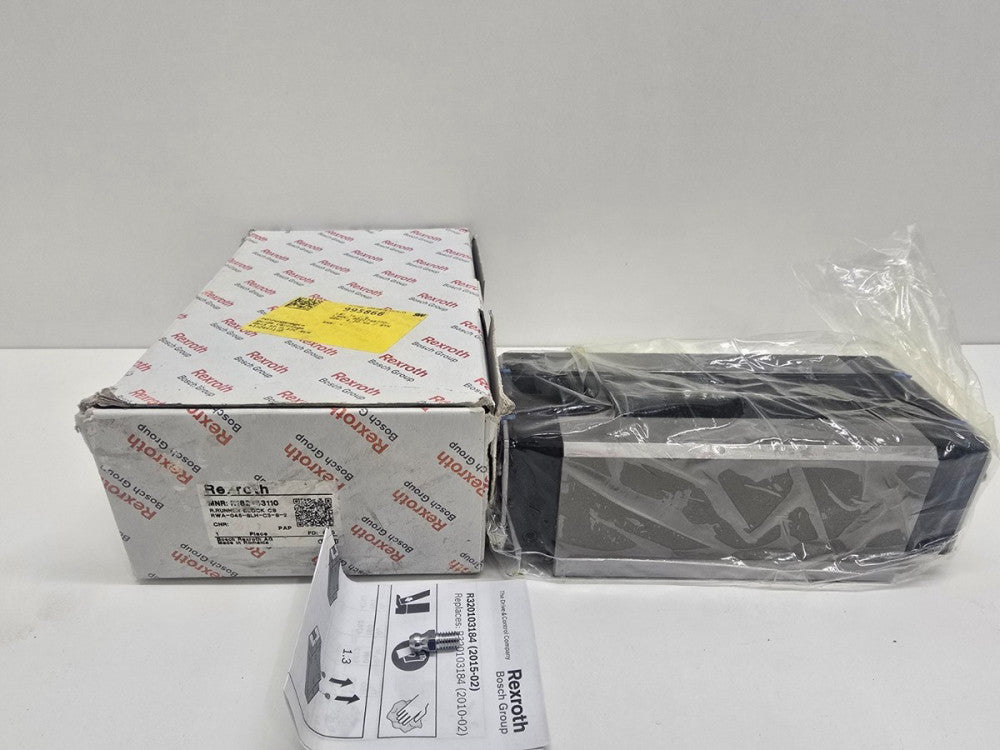 NEW IN BOX! REXROTH ROLLER RUNNER BLOCK RWA-045-SLH-C3-S-2 R182443110
