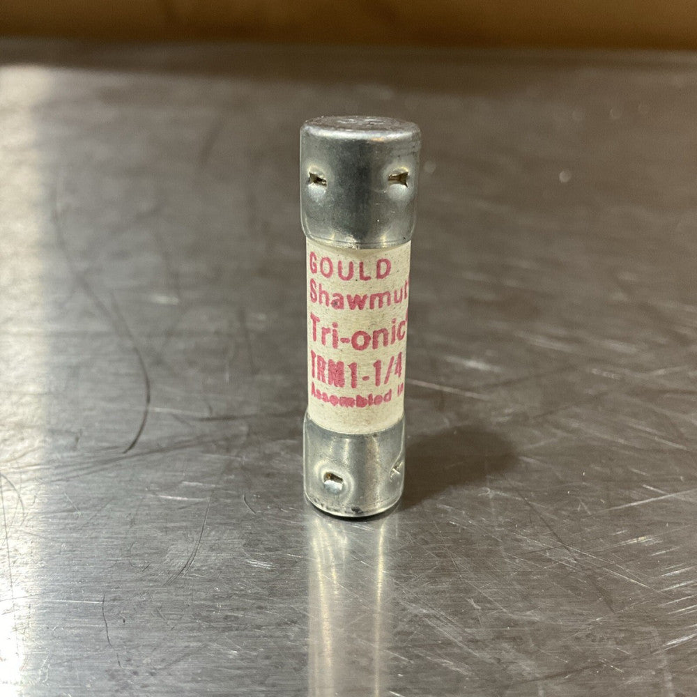 Gould Shawmut Tri-Onic TRM1-1/4, 1-1/4 Amp, 250 Volt AC, Time Delay Fuse, NOS