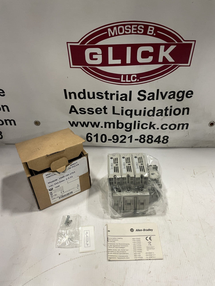 Allen-Bradley 194R-J30-1753 Rotary Disconnect Switch 30A 600V 3-Pole | NEMA U...
