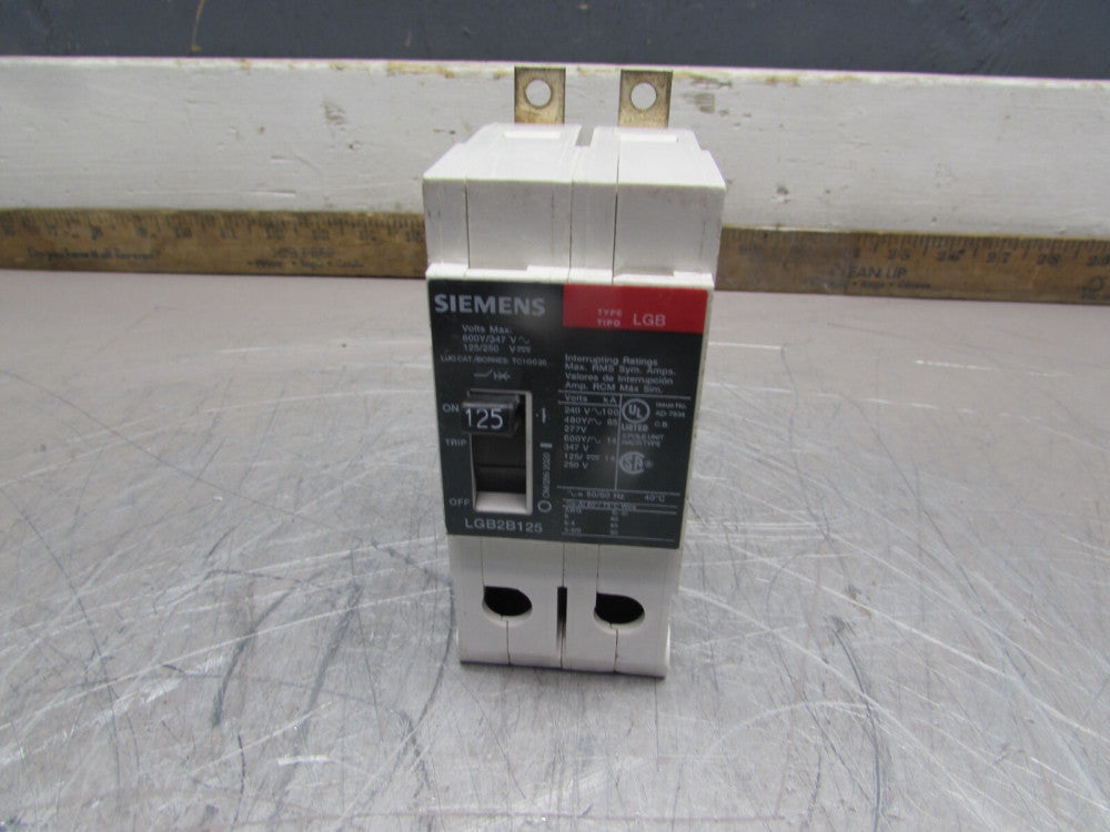 SIEMENS LGB2B125 , CIRCUIT BREAKER   2P/100 AMP/600V  GOOD TAKEOUT! MAKE OFFER!