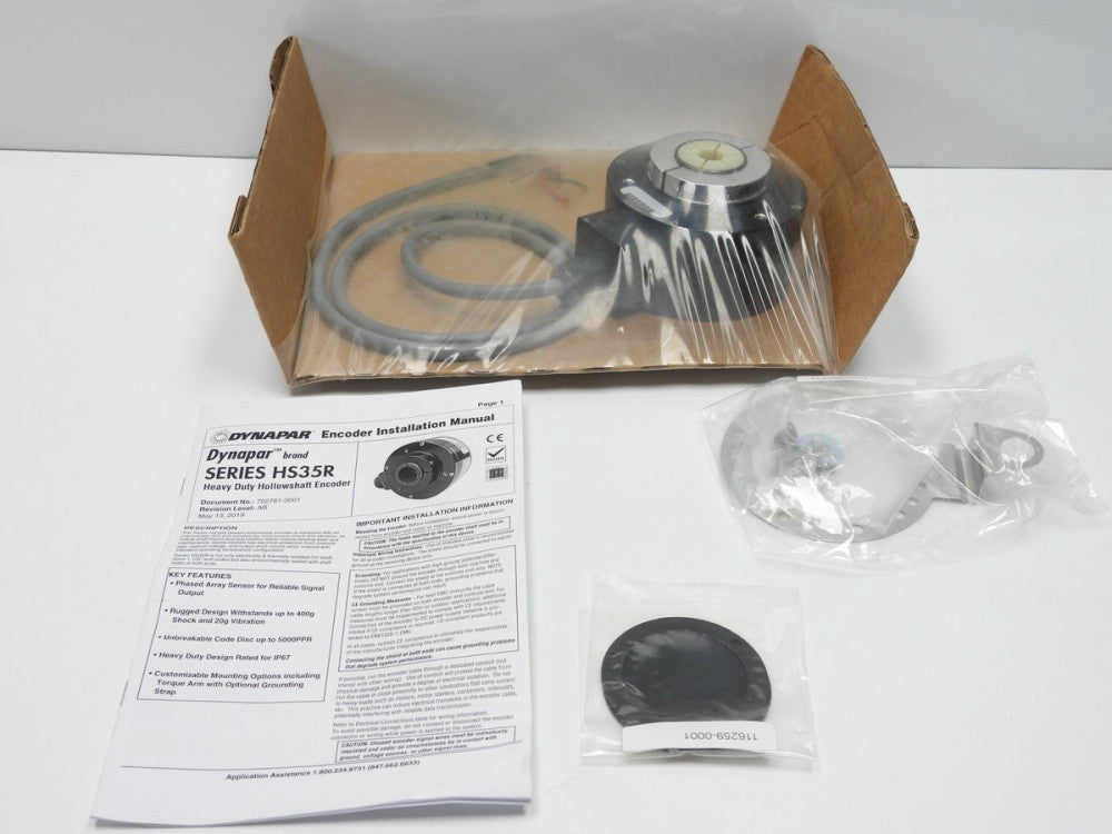 Dynapar HS35R Hollow Shaft Encoder, Heavy Duty 2400 PPR, 12mm Bore 4.5" C Face