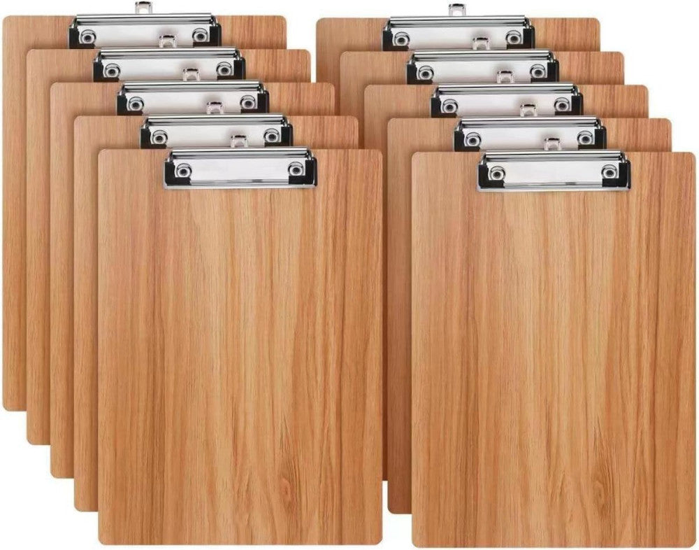 Wooden Clipboard Hardboard, Standard A4 Letter Size Wood Clip Boards for School
