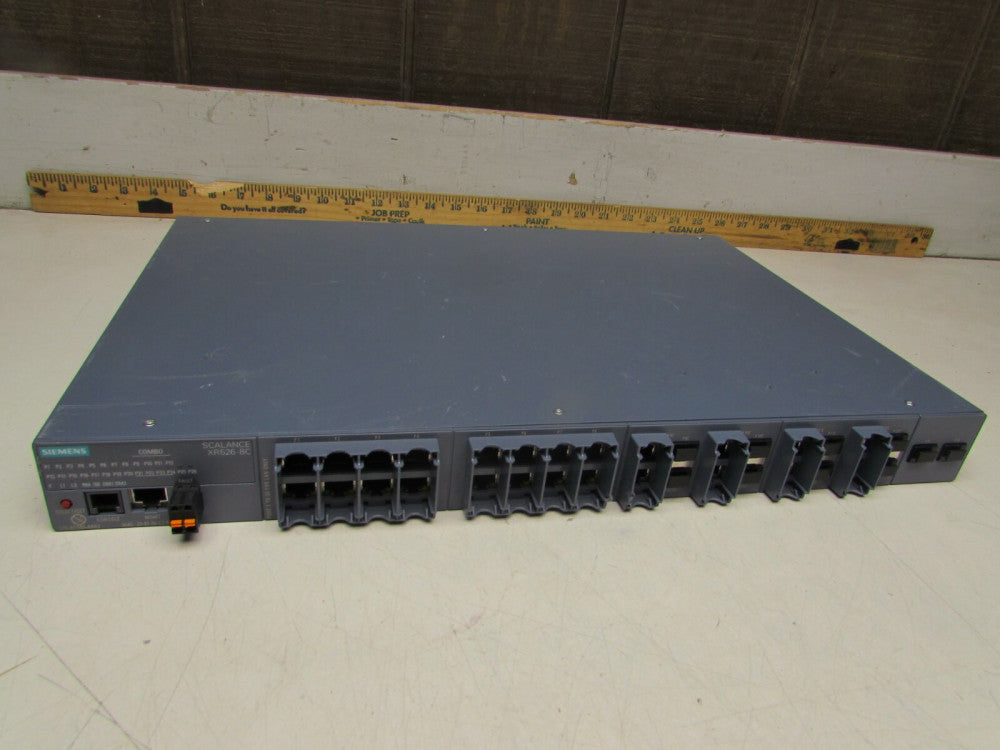 SIEMENS SCALANCE XR526-8C ETHERNET SWITCH 6GK5526-8GS00-4AR2 USED TAKEOUT M/O!!
