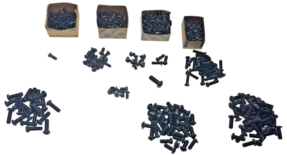 ALLEN SOCKET DRIVE BUTTON HEAD SOCKET CAP SCREWS LOT OF 455 ASSORTED SIZES