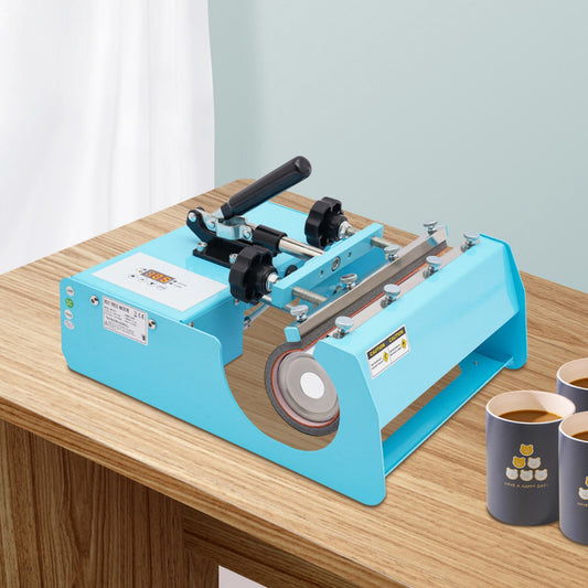 10-30OZ DIY Tumbler Heat Press Machine Mug Press Heat Machine Set 110V Blue New
