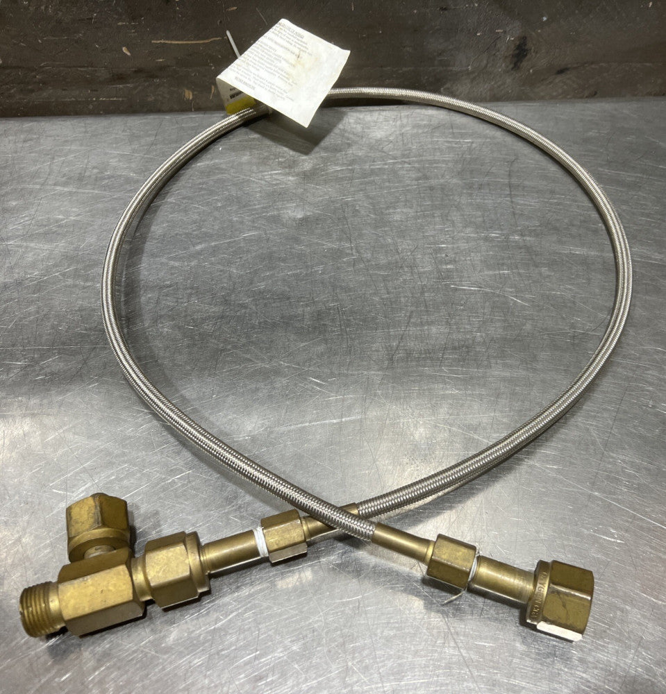 Western Enterprises Teflon Hose Pigtail Assembly w/CGA-540 Connections 56” long