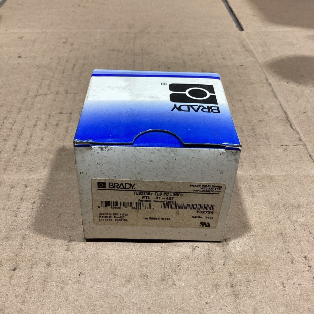 BRADY PTL-19-427 Printer Label, NOS