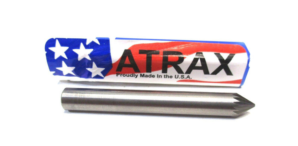 Atrax (85288447) 1/4 x 1/4 x 3/16 x 2 Single Cut Radius End Carbide Taper Burr