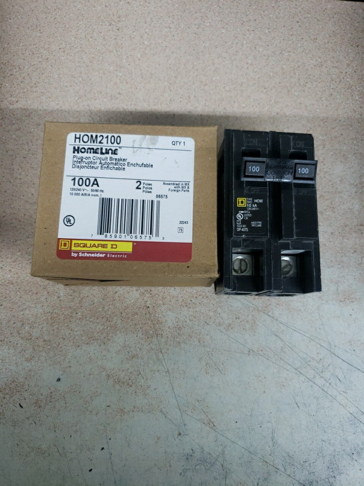 1- NEW Square D HOM2100CP 100A Circuit Breaker