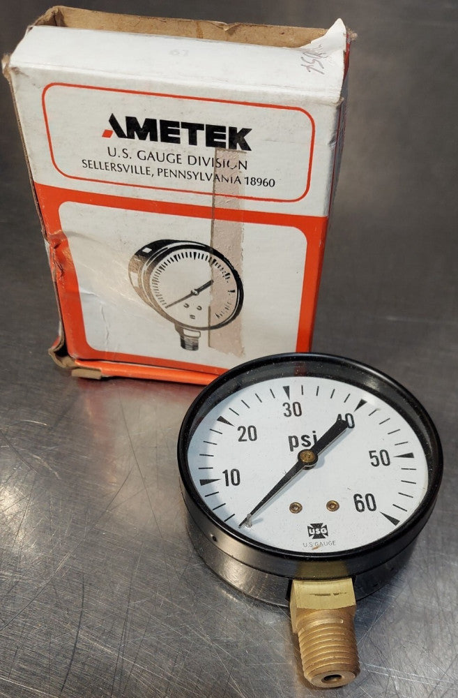 AMETEK 47495 2-1/2" P500 0-60#  LM 1/4". USG GAUGE