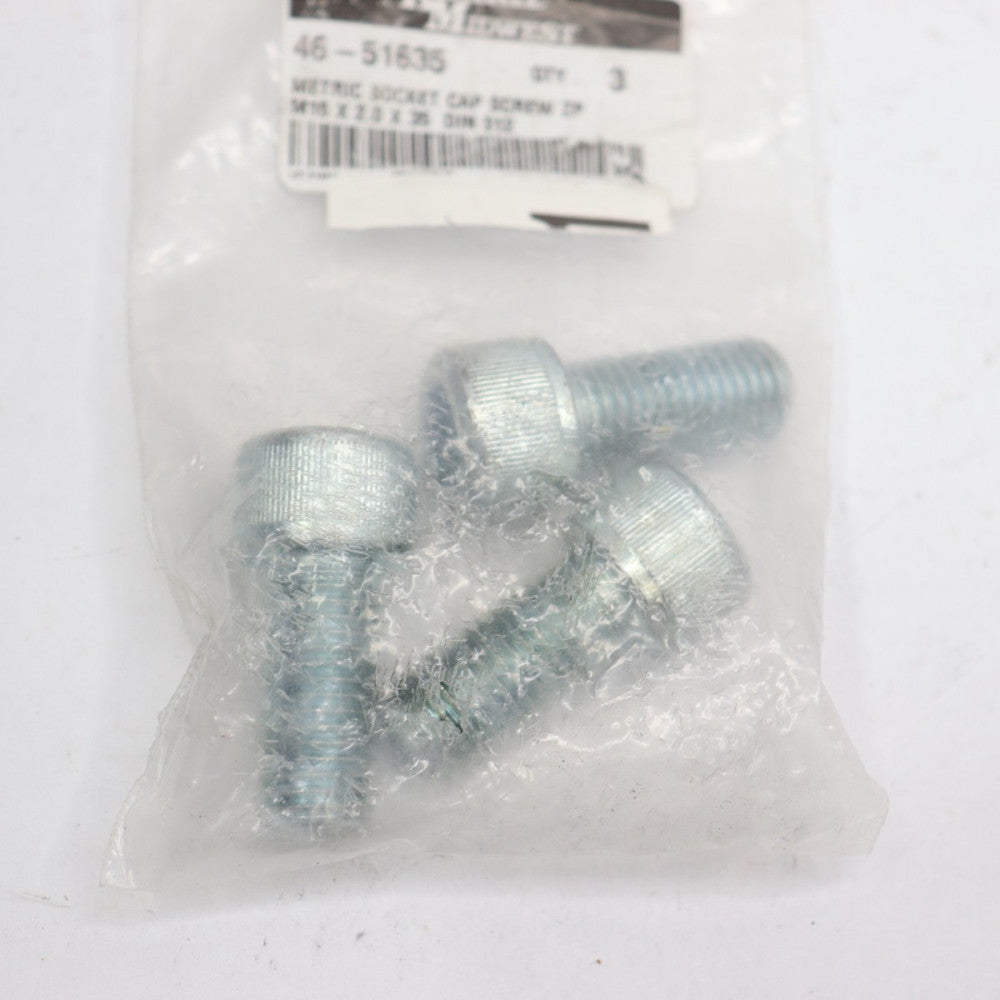 (3-Pk) Kimball Midwest Socket Head Cap Screws Metric M16 x 2.0mm x 35mm 46-51635