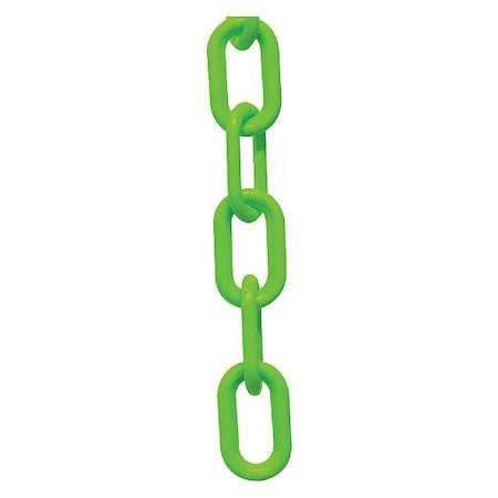 Zoro Select 50014-25 Plastic Chain, Safety Green, 25 Ft Length, Gloss