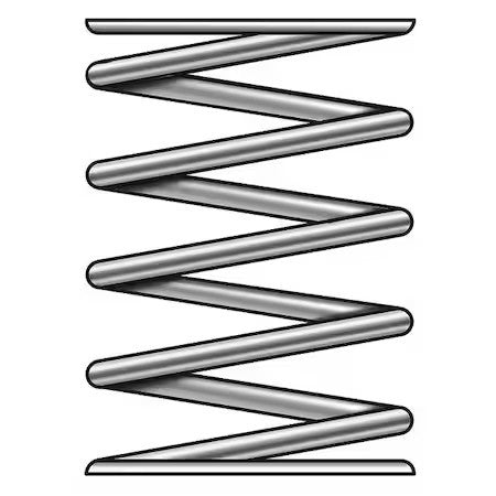 Zoro Select 1Nbz5 Compress Spring,3/4X0.016 In,Pk5
