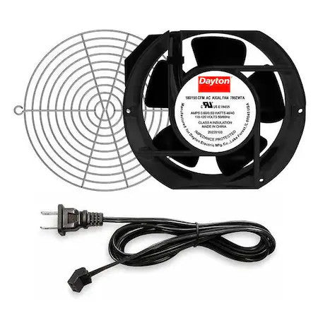 Dayton 786Ew7 Oblong Axial Fan Kit, 120V Ac, Cast Aluminum, 6 3/4 In W.
