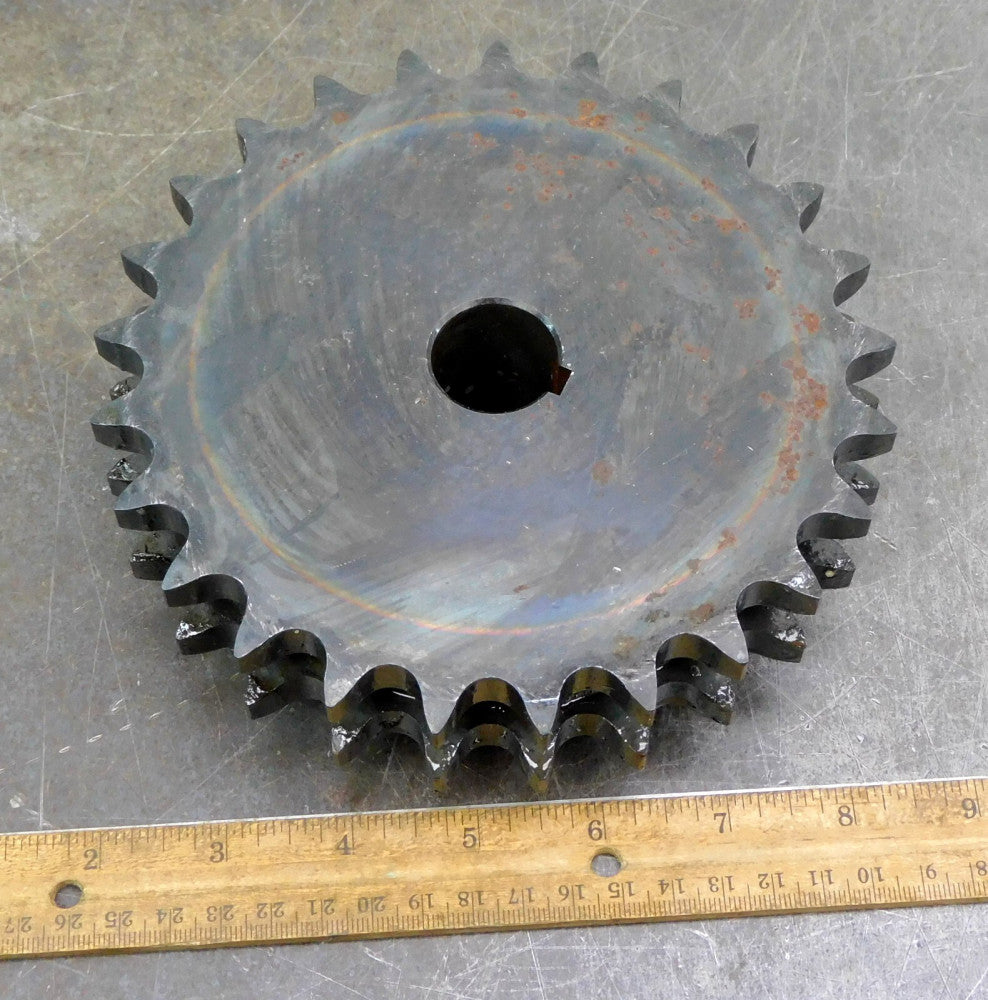 Martin D60B25H Double Roller Chain Sprocket #60 25 Teeth 1" Bore Keyed