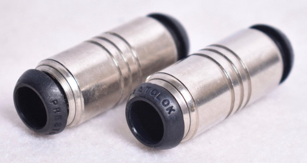 2 Count Parker Prestolok 10mm Pneumatic Straight Tube-to-Tube Adapters HPB10
