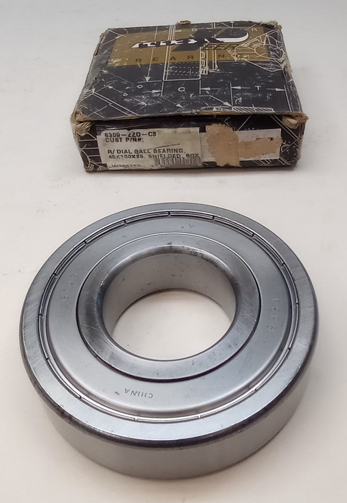 Peer 6309-ZZD-C3 Ball Bearing Deep Groove 45 x 100 x 25mm 6309ZZDC3