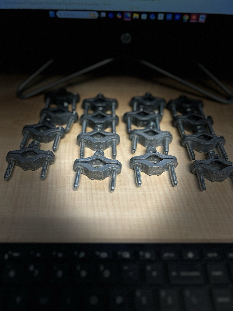 (12) PIPE GROUND CLAMP FITTING NOS # 8-2 AWG 1/2-3/4-1 WATER TUBING CLAMP