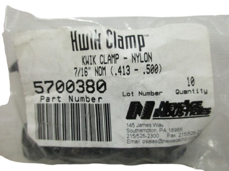 NSNP AGE INDUSTRIES 5700380 KWIK CLAMP (PACKAGE OF 10) NSMP
