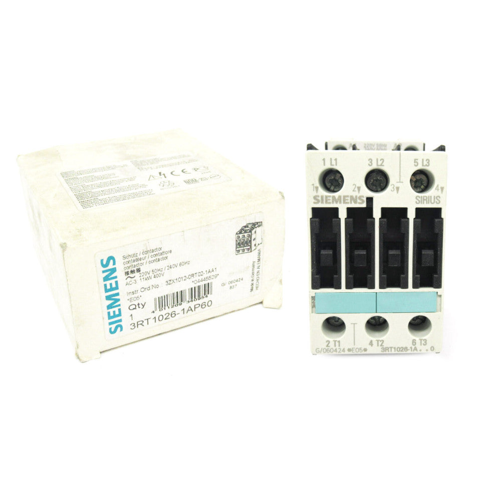 NEW IN BOX Siemens 3RT1026-1AP60 Contactor 220/240V 50/6Hz