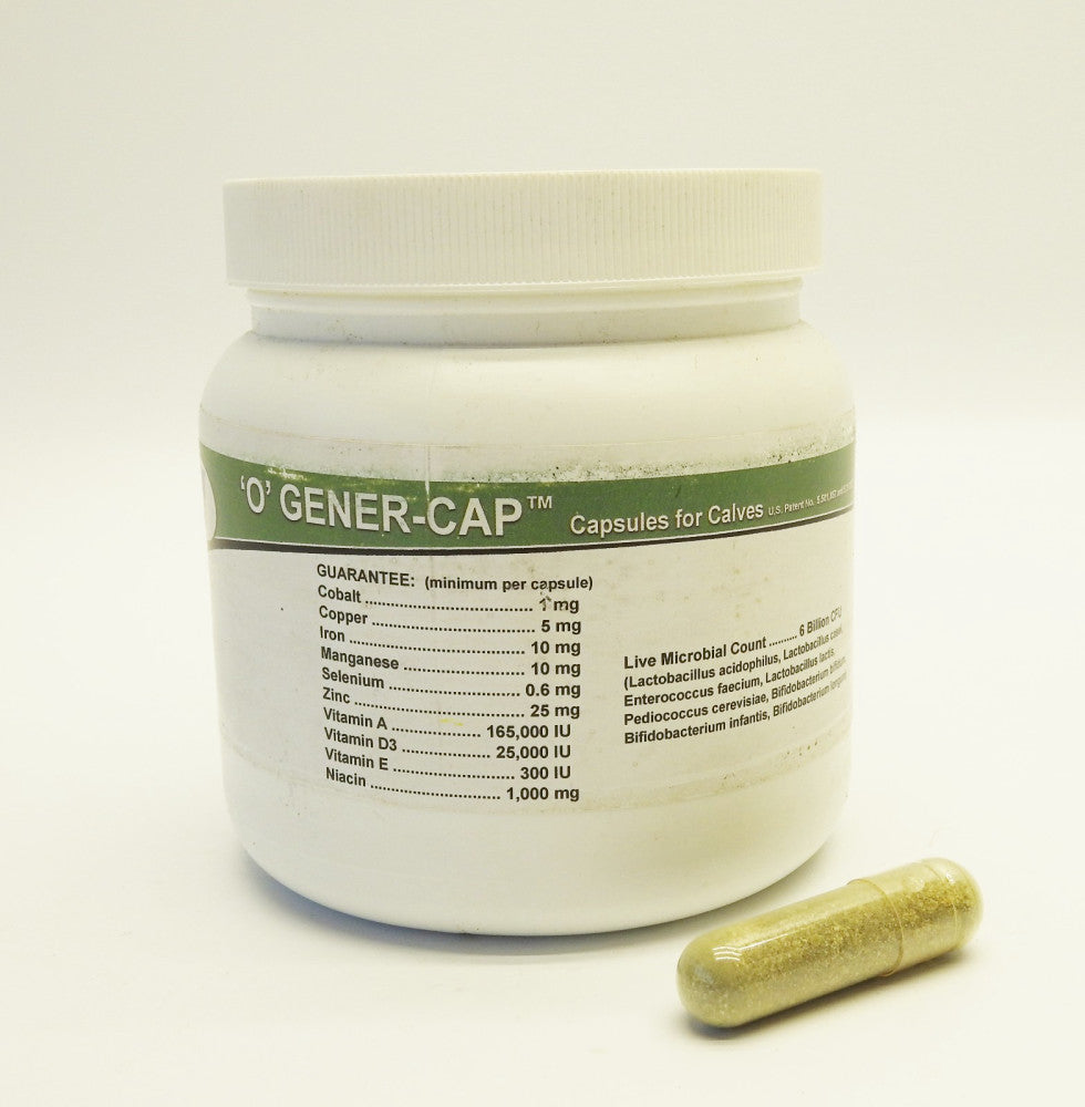 Bio Vet 'O' Gener-Cap Calf Capsules Nutritional  Microbial Supplement 50 Count