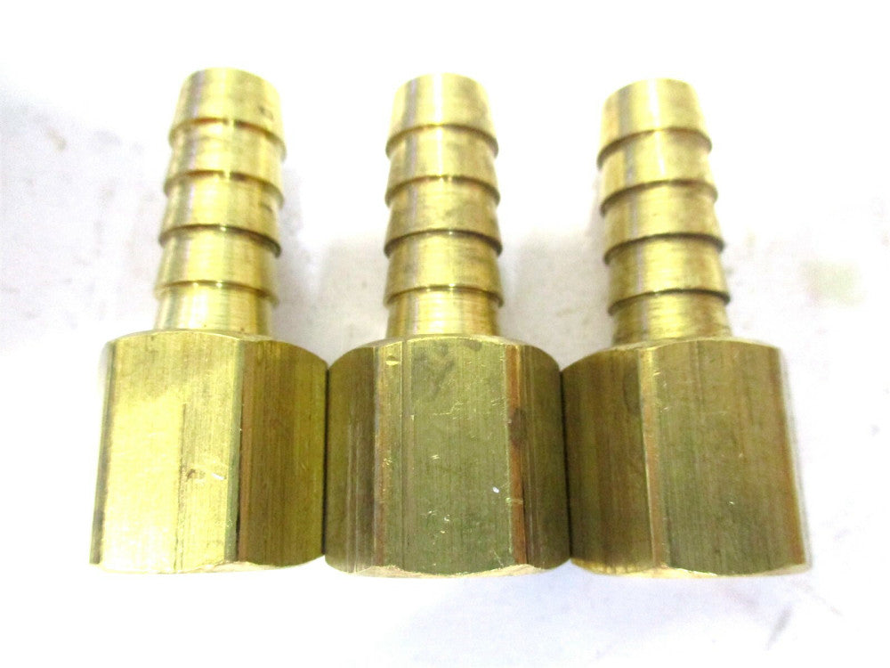 Coilhose Pneumatics (FR0604) 3/8 x 1/4 Brass Straight Barbed Hose Fitting - 3 PC