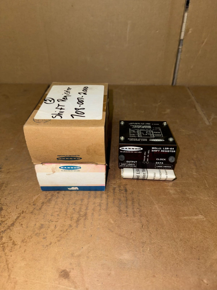 LOT OF (2) BANNER LSR-64 SHIFT REGISTER MODULES, NEW-OPEN BOX! MAKE OFFER!