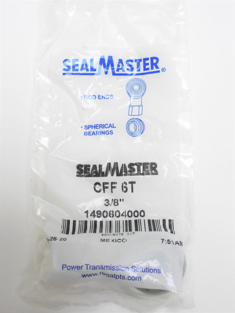 SealMaster 3/8" Bore Female Threaded Right Hand Rod End 0.3750 3/8-24 UNF Shank 