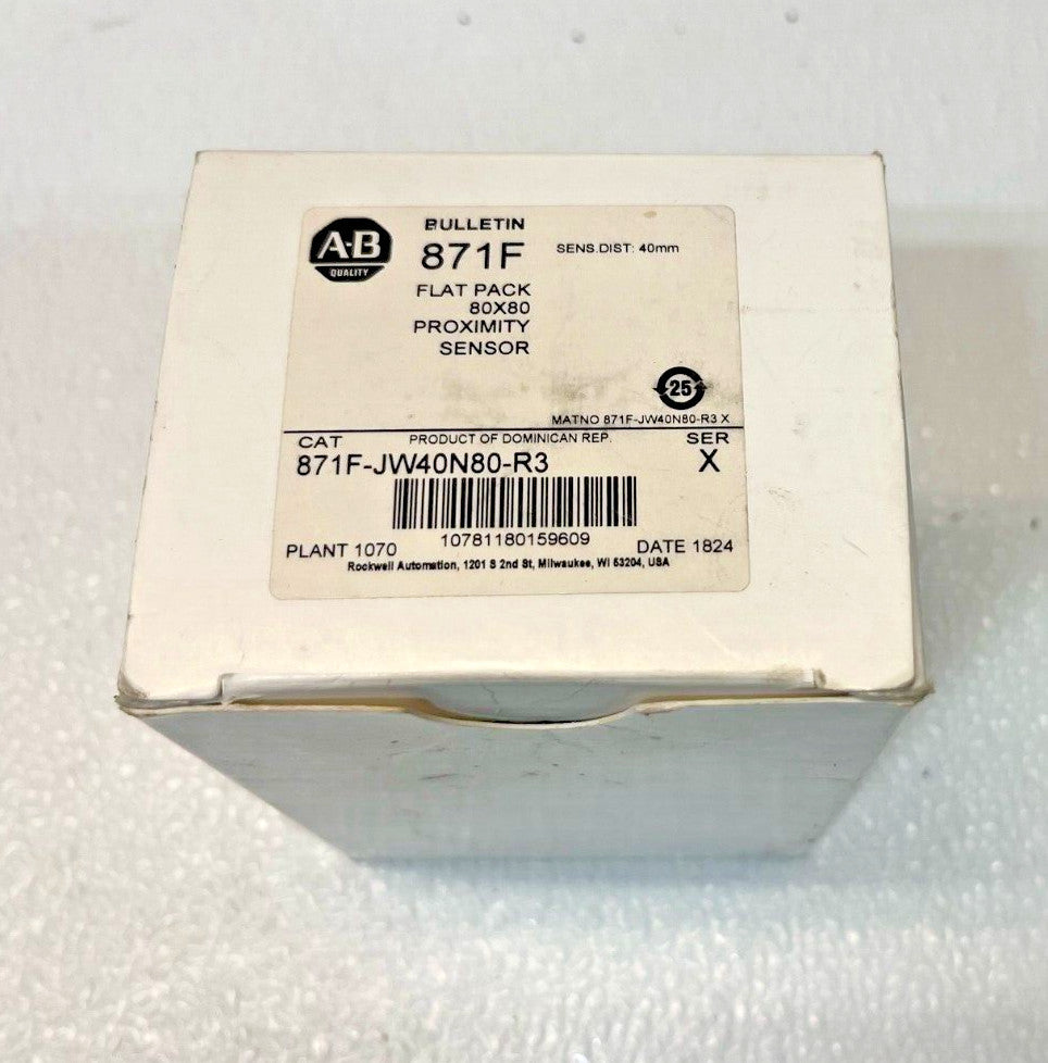 Allen-Bradley 871F-JW40N80-R3 Flat Pack 80X80 Proximity Sensor SER X