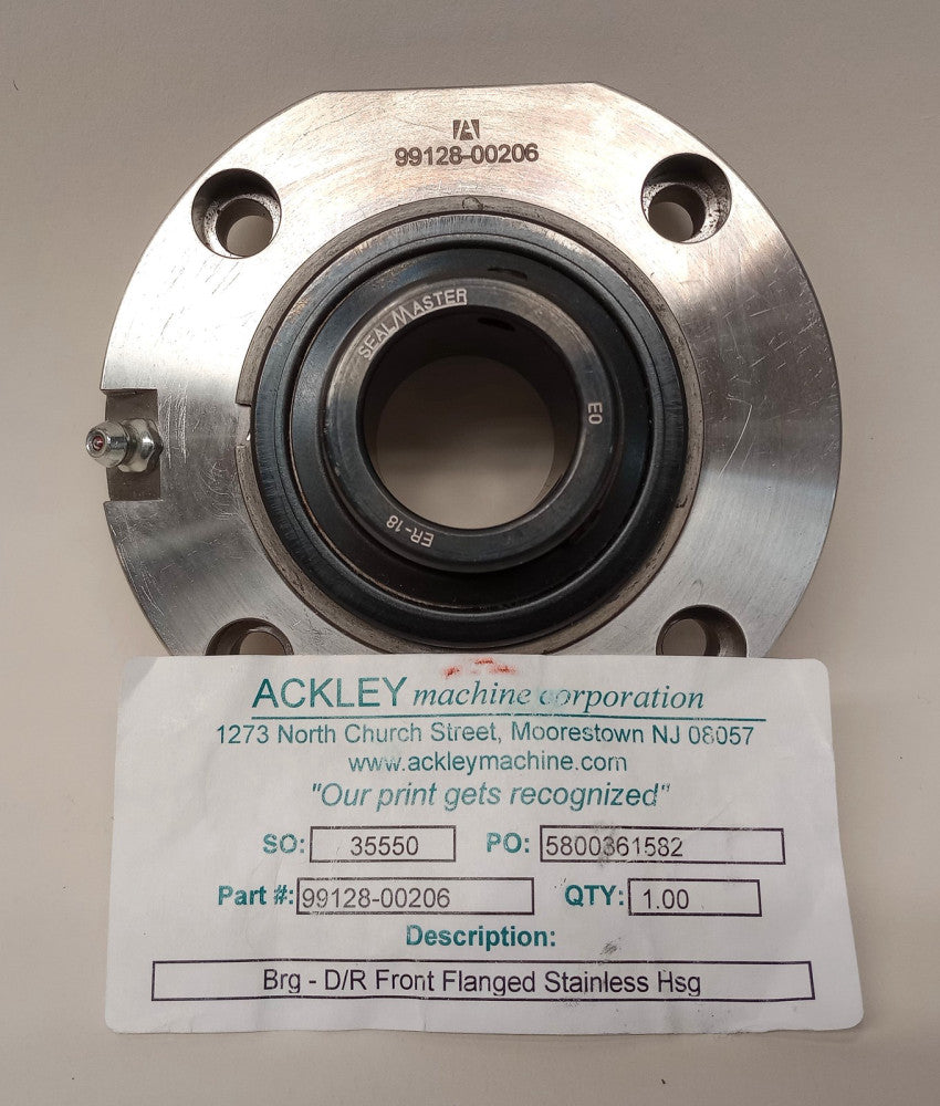 ACKLEY 99128-00206 Front Flanged Stainless Housing/Bearing 1-1/8" Bore
