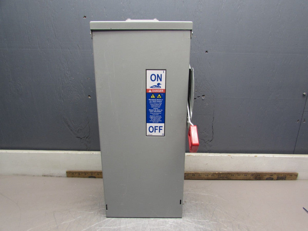 MIDWEST ELECTRIC MHF363R ENCLOSED SAFETY SWITCH ,3P/100A/600V, NEW!MAKE OFFER!