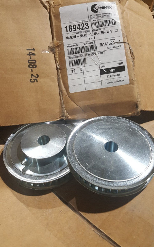 CANIMEX SYNCHRO PULLEY / TIMING PULLEY 40L050F-3/4K0-1S1/4-20-W/S-Z/P-1, 189423