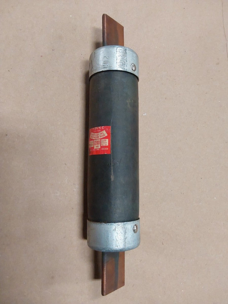 Ware One Time , 200 Amp 600 Volts Fuse, Issue AA2-21