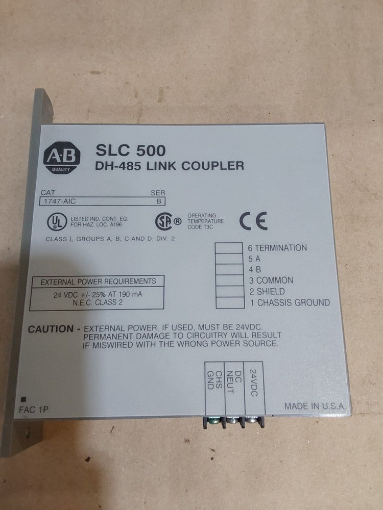Allen Bradley 1747-AIC Link Coupler SLC 500 DH-485
