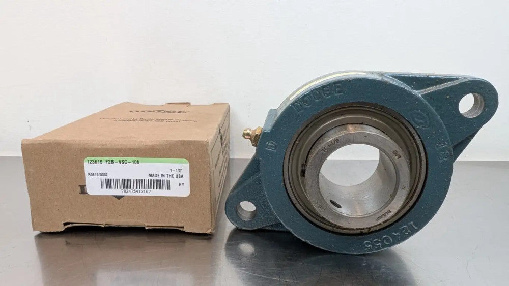 Dodge F2B-VSC-108 2-Bolt Flange Mount Bearing 123615 1-1/2" ID