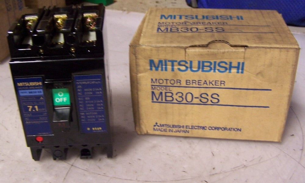 MITSUBISHI 7.1 AMP CIRCUIT BREAKER 500 VAC 3 POLE MB30-SS