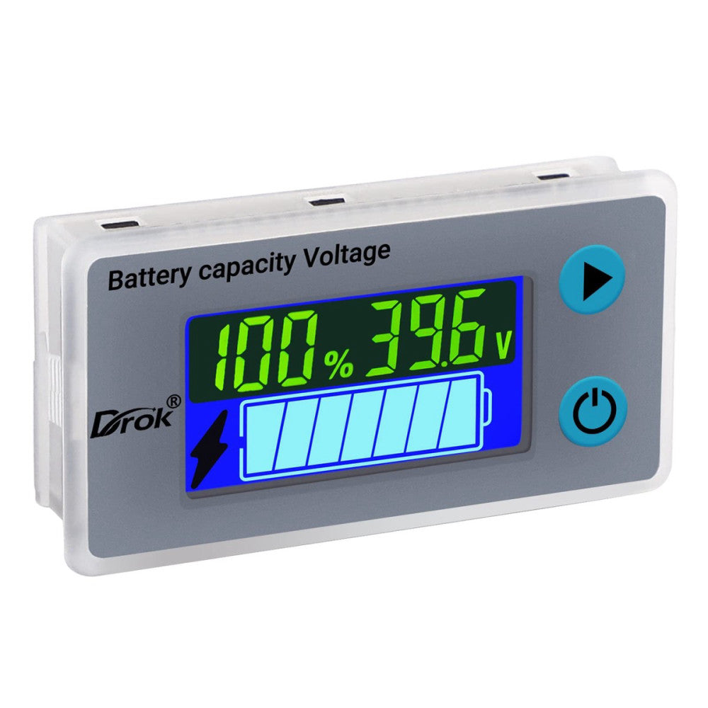 36V Lithium Golf Cart Battery Meter - Digital 10-100V Voltage Meter Tester Ba...