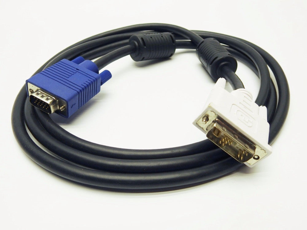 6 Feet DVI-A Analog Male to VGA Male Cable ROHS 2M 6Ft. New