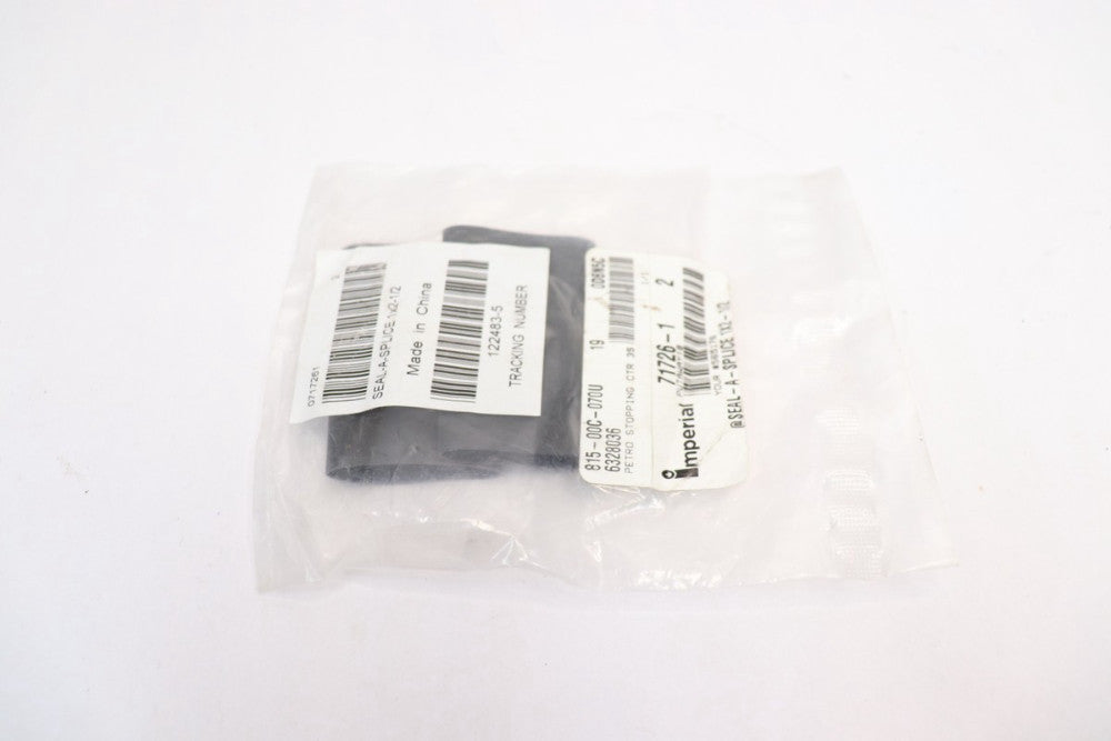 (2-Pk) Imperial Seal-A-Splice Black 1" x 2-1/2" 71726