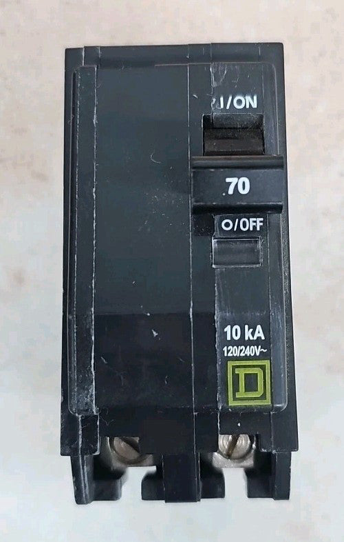 NOS Square D QO270 70 Amp 2 Pole 120/240V QO Plug in Circuit Breaker W#
