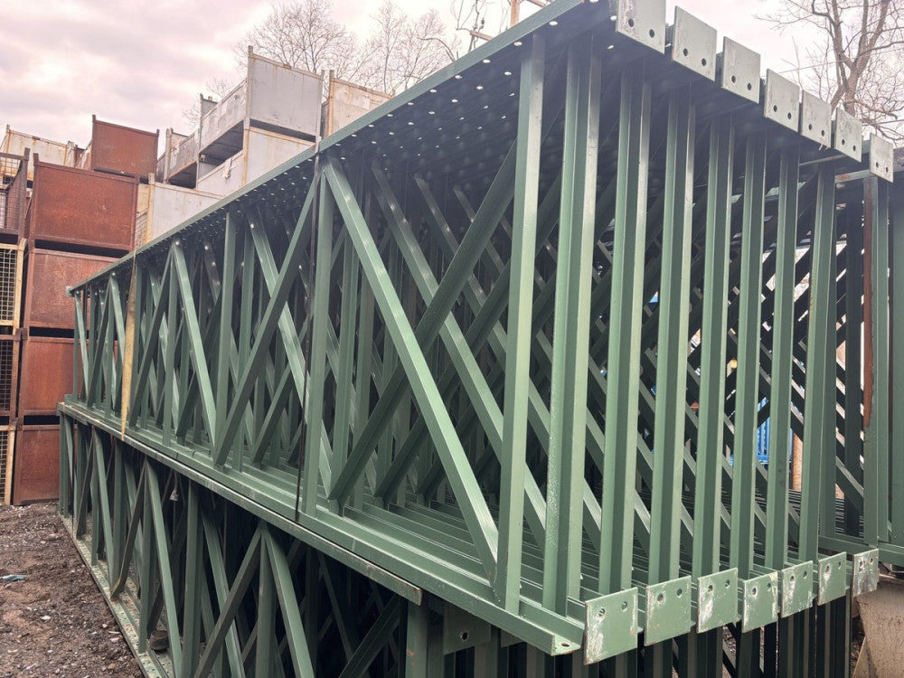 42" x 22' Structural Steel Pallet Rack Upright Frame – Heavy-Duty Warehouse R...